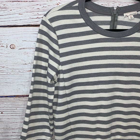 Gap Stripe Ponte Dress Heather Gray Size Medium - Picture 3 of 10